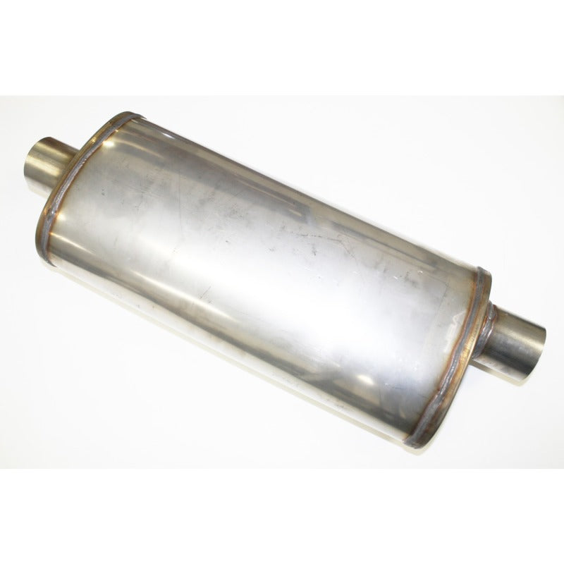 JBA Universal Straight-Through Style 304SS Muffler 18x8x5 2.5in Inlet Diameter Offset/Center 40-251800 40-251800 Photo - Primary