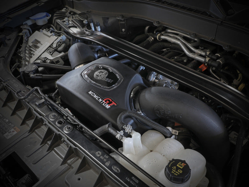 aFe Momentum GT Pro Dry S Cold Air Intake System 20-21 Ford Explorer ST V6-3.0L TT 50-70076D 50-70076D Photo - Mounted