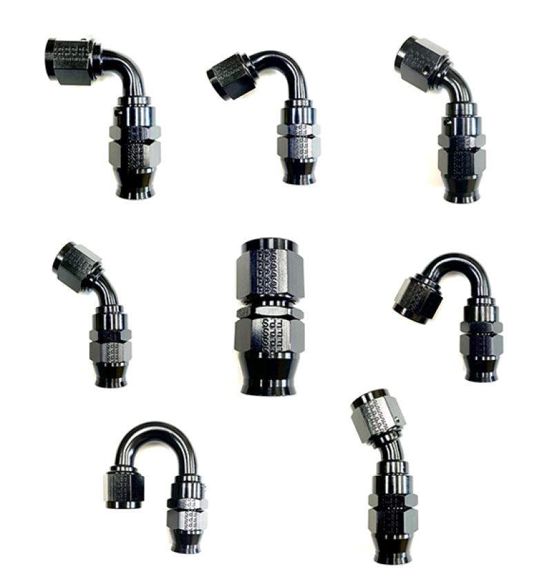 Fragola -10AN Real Street x 180 Degree Hose End Black For PTFE Hose 681810-BL 681810-BL Photo - Primary