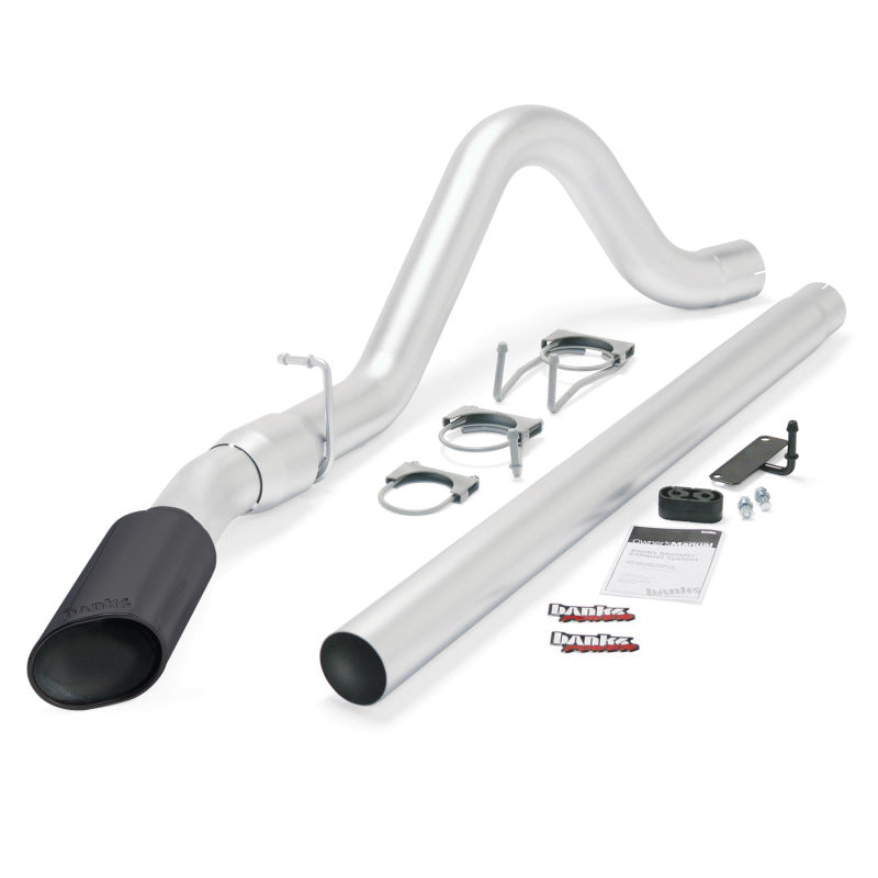 Banks Power 08-10 Ford 6.4 ECSB/CCSB (SWB) Monster Exhaust System - SS Single Exhaust w/ Black Tip 49780-B 49780-B Photo - Primary