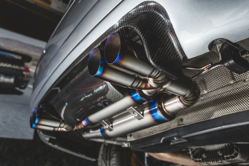 VR Performance 01-05 BMW M3 E46 Titanium Exhaust System- Quad Titanium Tips VR-E46M3-170