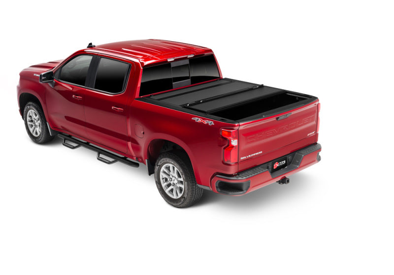 BAK Tonneau Cover, Flip MX4, Folding, Aluminum, Matte Black, Chevy, GMC 448132 Photo - Mounted