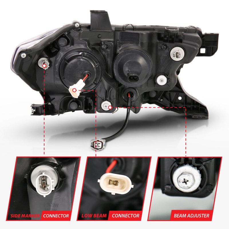 Anzo  2016-2017 Toyota Tacoma Projector Headlights w/ Plank Style 111380 Photo - Unmounted