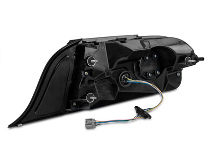 Raxiom 15-22 Ford Mustang Halo LED Tail Lights - Gloss Black Housing (Smoked Lens) 393827 393827 Photo - Close Up