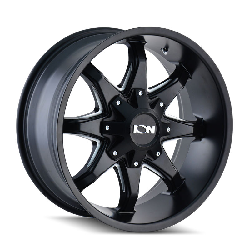 ION Wheels ION Type 181 17x9 / 5x114.3 BP / -12mm Offset / 87mm Hub Satin Black/Milled Spokes Wheel 181-7956M12 181-7956M12 Photo - Primary