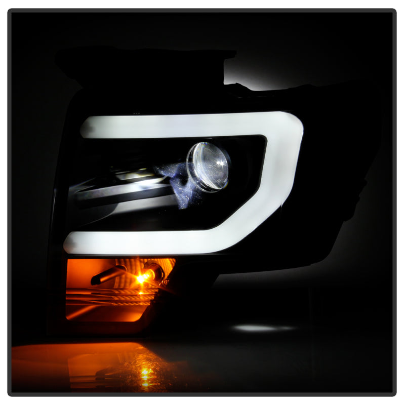 Spyder Ford F150 09-14 Halogen Light Bar Projector Headlights Black PRO-YD-FF15009PL-BK 5087577 5087577 User 5