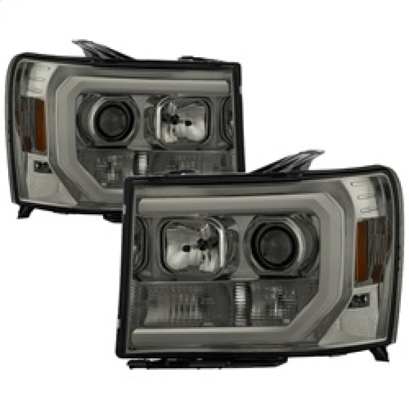 Spyder GMC Sierra 1500/2500/3500 07-13 V2 Projector Headlights - Smoke PRO-YD-GS07V2-LBDRL-SM 5083654 5083654 Photo - Primary