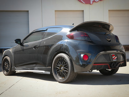 aFe Takeda 13-17 Hyundai Veloster L4-1.6L 2-1/2in 304 SS Axle-Back Exhaust w/ Black Tips 49-37019-B 49-37019-B Photo - Mounted