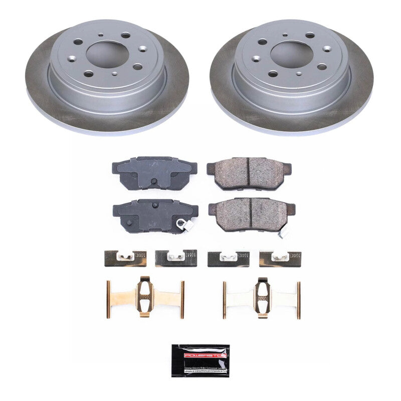 PowerStop Power Stop 88-91 Honda Prelude Rear Semi-Coated Rotor Kit SC408 SC408 Photo - Primary