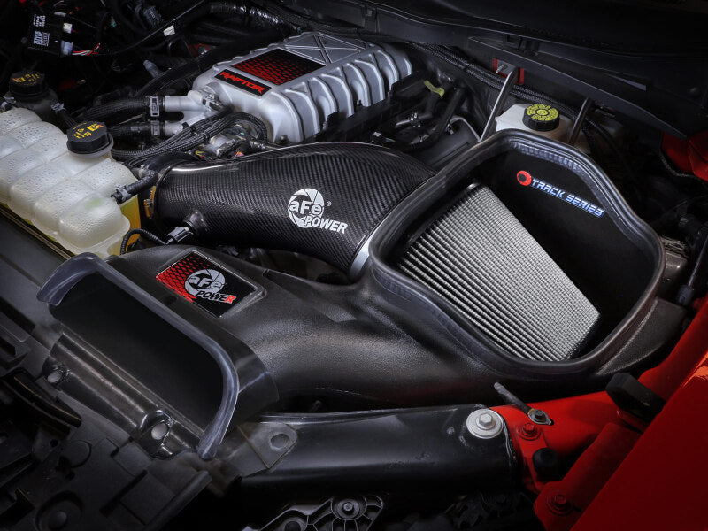 aFe 23-24 Ford F150 Raptor R V8 5.2L Supercharged Track Series Air Intake w/ PDS Filter 57-10030D 57-10030D Photo - Mounted