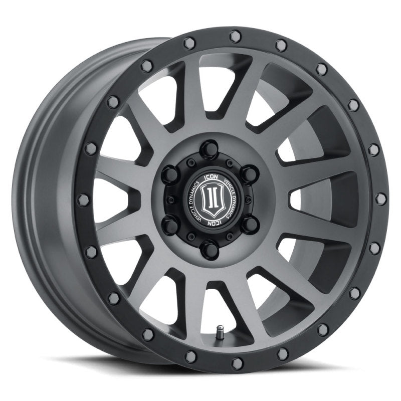 ICON Compression 18x9 6x5.5 0mm Offset 5in BS Titanium Wheel 2018908350TT 2018908350TT Photo - Primary
