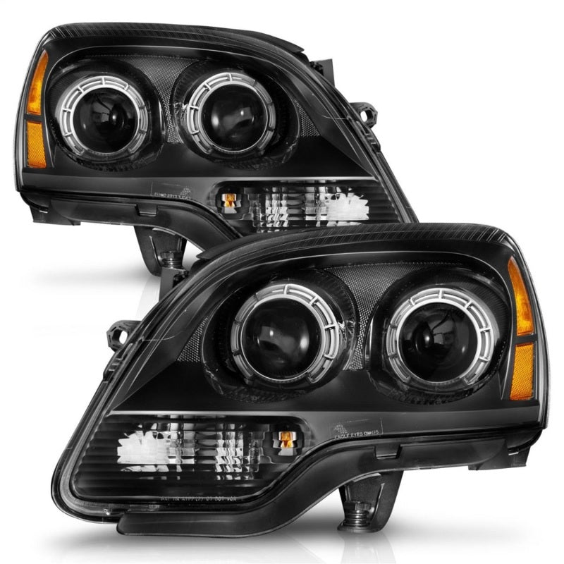 ANZO 2007-2012 GMC Acadia Projector Headlights Balck Housing 111530 111530 Photo - Unmounted