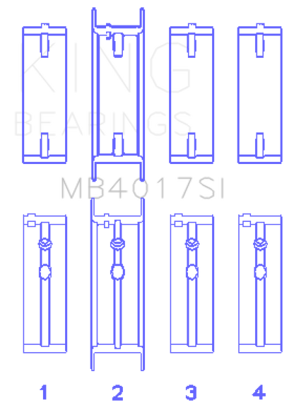 King Engine Bearings King GM 231 (3800) V6 (Size STD) Main Bearing Set MB4017SI MB4017SI Photo - Primary