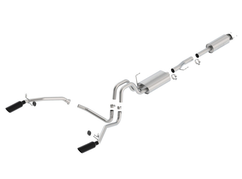 Borla 11-14 Ford F-150 5.0L Stainless Steel S-Type Catback Exhaust - 4in Tips Single Split Rear Exit 140416BC 140416BC Photo - Primary