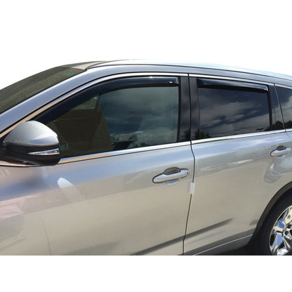 Westin 2014-2018 Toyota Highlander Wade In-Channel Wind Deflector 4pc - Smoke 72-88429 72-88429 Photo - Mounted