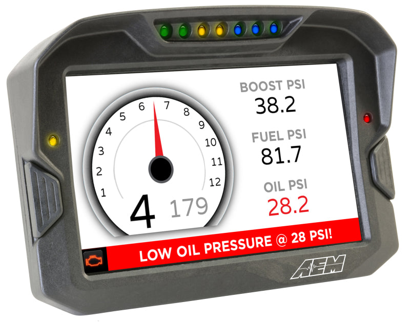 AEM Electronics Digital Dash, CD-7LG, Carbon Housing, Data Logging, GPS, CAN Bus, Kit 30-5703 Photo - out of package