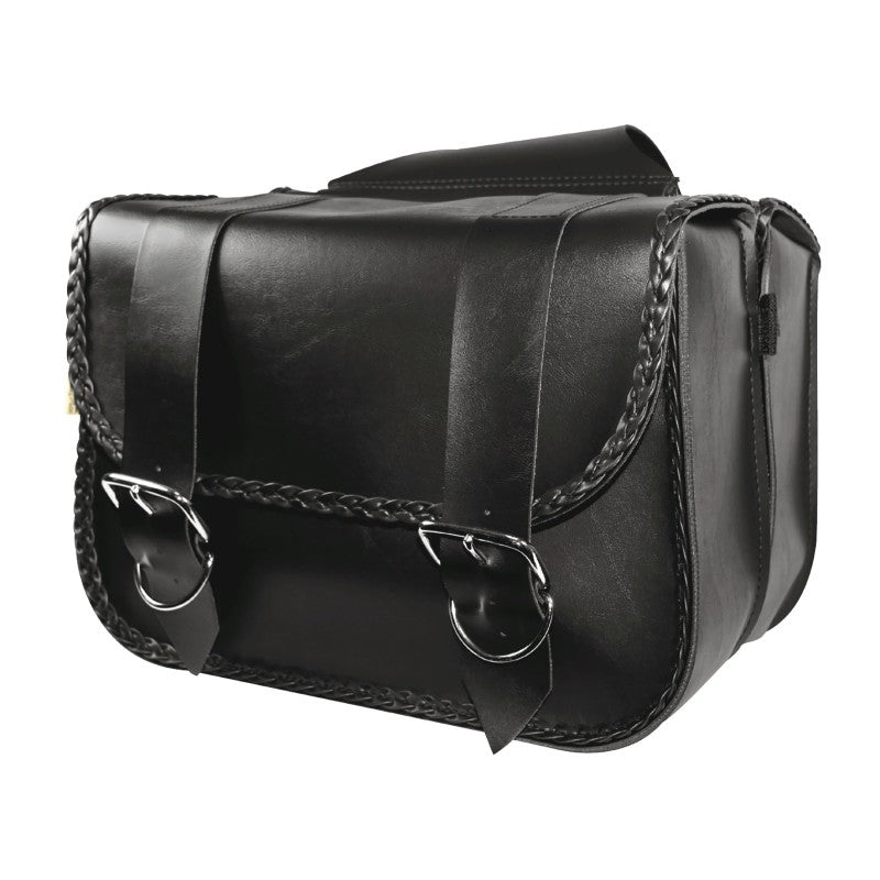 Willie & Max Universal Braided Straight Saddlebags (14.5 in L x 12 in W x 5.5 in H) - Black 58330-20 58330-20 User 1