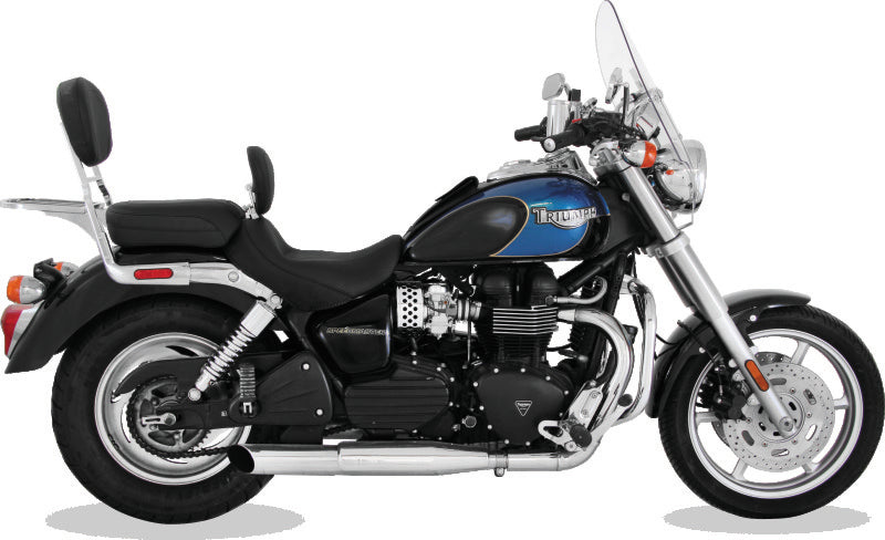 Mustang Motorcycle Mustang 02-08 Triumph America,03-08 Speedmaster, Std Touring 2PC Seat w/Driver Backrest - Black 79005 79005 User 1