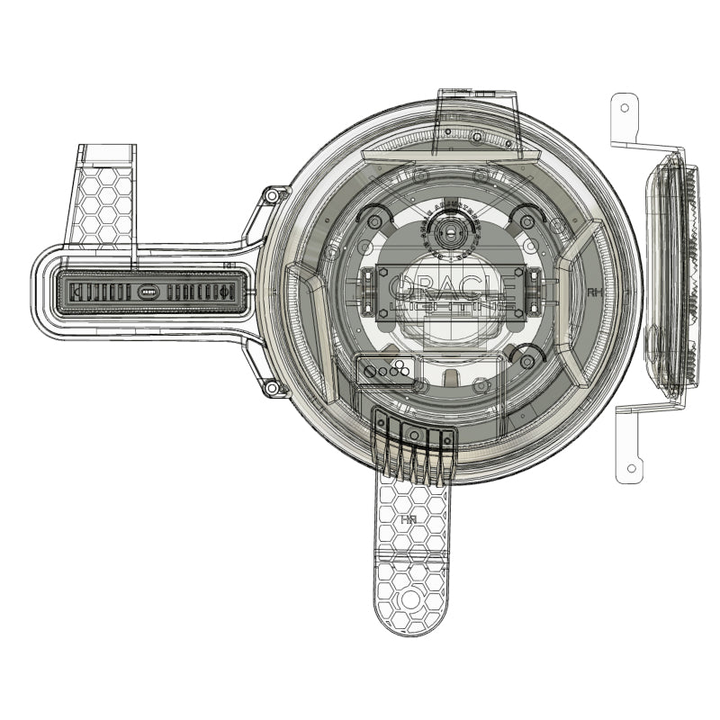 ORACLE Lighting Oracle Ford Bronco 21+ Oculus  Bi-LED Projector Headlights 5886-001 5886-001 Technical Drawing