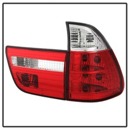 Spyder BMW E53 X5 00-06 4PCS Euro Style Tail Lights- Red Clear ALT-YD-BE5300-RC 5000835 5000835 Photo - Unmounted