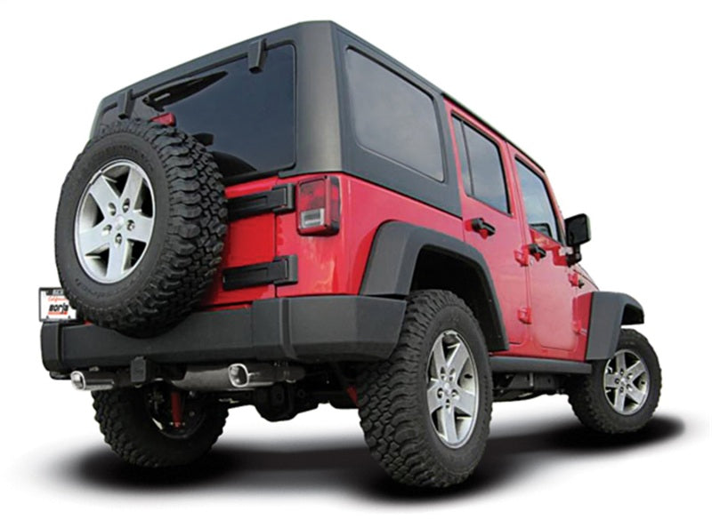 Borla 12-16 Jeep Wrangler JK 3.6L AT/MT 4Wheel 4dr Truck Single Split Rear Exit Catback Exhaust 140459 140459 Photo - Close Up
