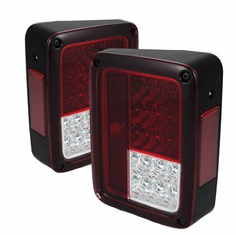 Spyder Jeep Wrangler 07-15 LED Tail Lights Red Clear ALT-YD-JWA07-LED-RC 5070401 5070401 Photo - Primary