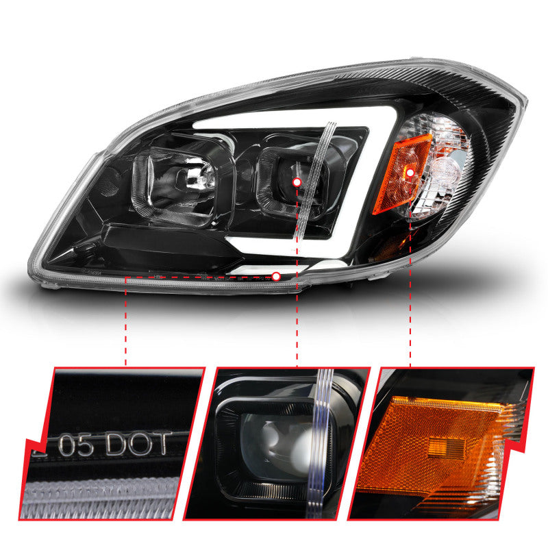 ANZO 05-10 Chevrolet Cobalt / 07-10 Pontiac G5 LED Projector Headlights w/ Seq Black Housing 121573 121573 User 2