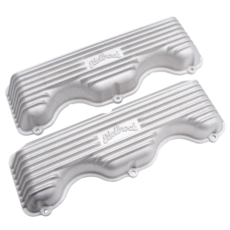 Edelbrock Valve Cover, Classic Series, Chevrolet, W 348/409 CID V8, Satin 41409 Photo - out of package