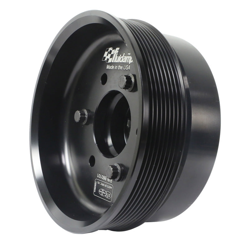 Fluidampr Chevy LSX 6-1/4in Damper w/Single 8 Rib 6.57in Dia Pulley Steel Internally Balanced Damper 660101 660101 Photo - Primary
