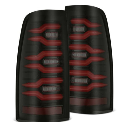 AlphaRex 99-06 Chevrolet Silverado/99-06 GMC Sierra LUXX-Series LED Tail Lights - Black/Red 620007 620007 Photo - Primary