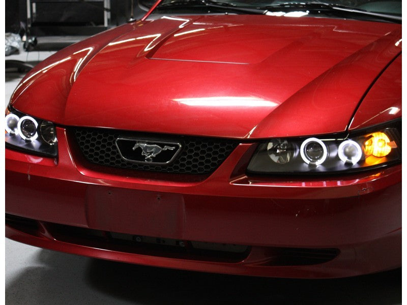 Spyder Ford Mustang 99-04 Projector Headlights LED Halo Black High H1 Low H1 PRO-YD-FM99-1PC-AM-BK 5010445 5010445 User 1
