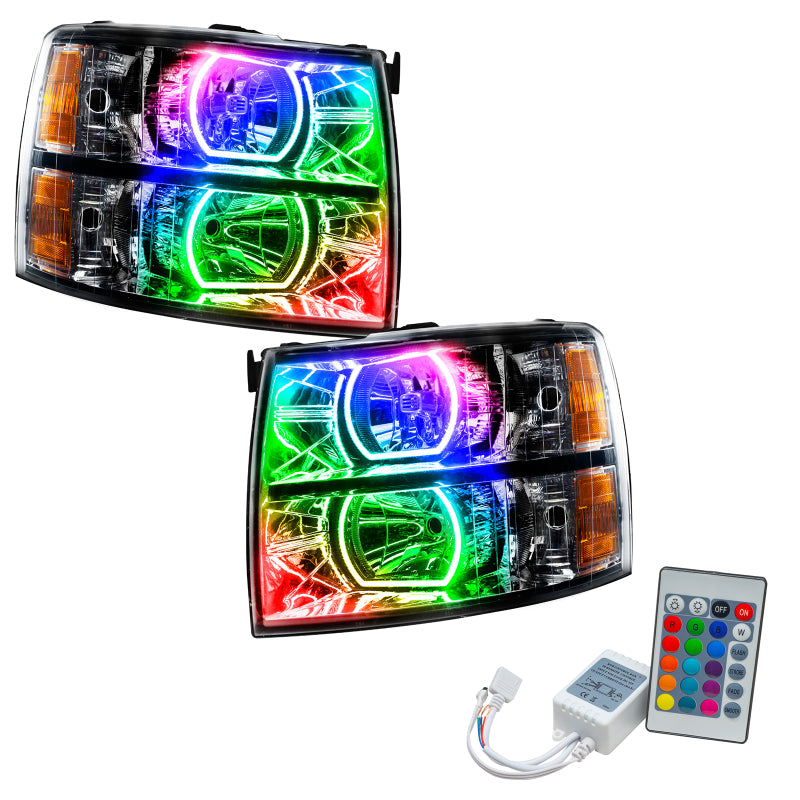 ORACLE Lighting Oracle 07-13 Chevy Silverado SMD HL - Black - Square Style - ColorSHIFT w/ Simple Controller 8189-504 8189-504 Photo - Primary