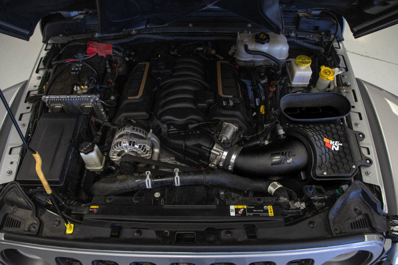 K&N Engineering K&N 21-22 Jeep Wrangler JL V8-6.4L Aircharger Performance Intake 63-1588 63-1588 Photo - Mounted