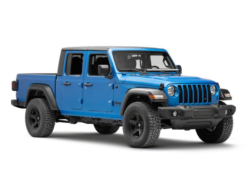 Raxiom 18-23 Jeep Wrangler JL Axial Series 30-In Single Row LED Light Bar w/ Hood Mounting Brackets J139109 J139109 Photo - Close Up