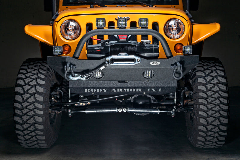 Body Armor 4x4 07-18 Jeep Wrangler JK Front Bumper Mid Stubby JK-19532 JK-19532 Photo - lifestyle view