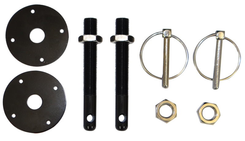 Moroso Hood Pins, Alum, 1/2", Black 39005 Photo - Primary