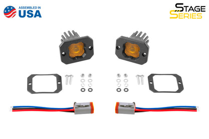 Diode Dynamics Stage Series C1 LED Pod - Yellow SAE Fog Flush ABL (Pair) DD6851P DD6851P User 3