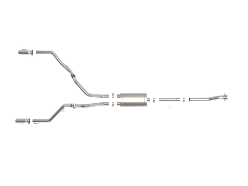 aFe Vulcan 3in 304 SS Cat-Back Exhaust 2021 Ford F-150 V6 2.7L/3.5L (tt)/V8 5.0L w/ Polished Tips 49-33127-P 49-33127-P Photo - Unmounted