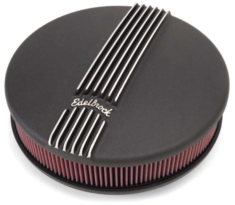 Edelbrock Air Cleaner, Classic Series, Round, Aluminum Top, Cloth Element, 14" 41173 Photo - Primary