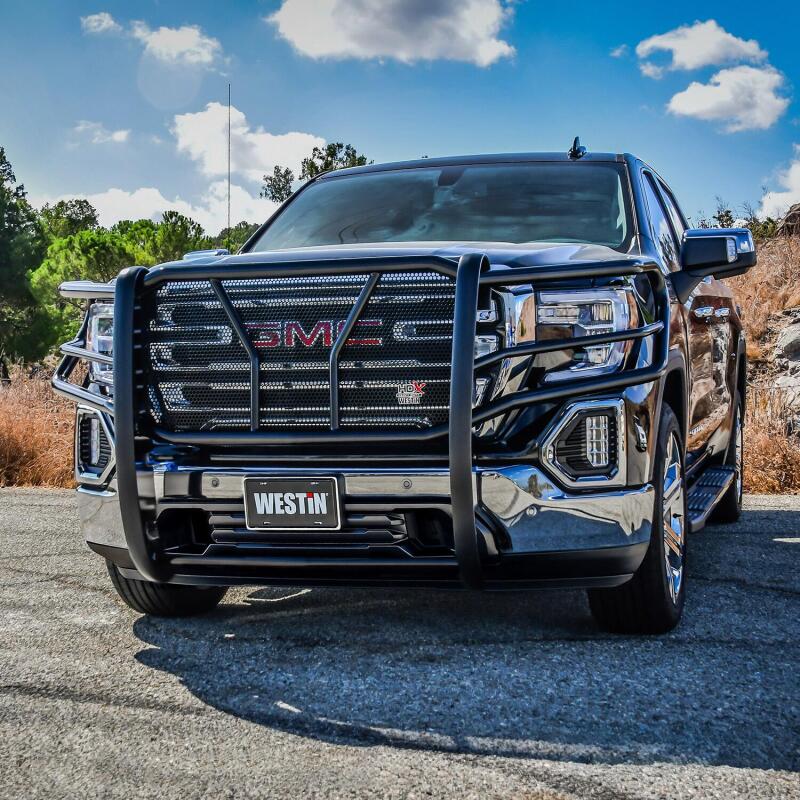 Westin 19-21 GMC Sierra 1500 HDX Grille Guard - Black 57-3965 57-3965 Photo - Mounted