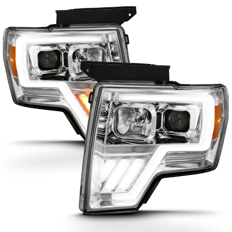 ANZO 2009-2013 Ford F-150 Projector Light Bar G4 Switchback H.L. Chrome Amber 111470 111470 Photo - Primary