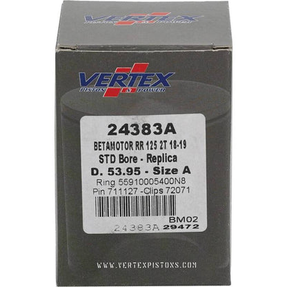 Vertex Pistons Vertex Piston 18-24 Beta RR 2T 125 125cc Cast Replica Piston Kit 24383A 24383A Photo - Primary