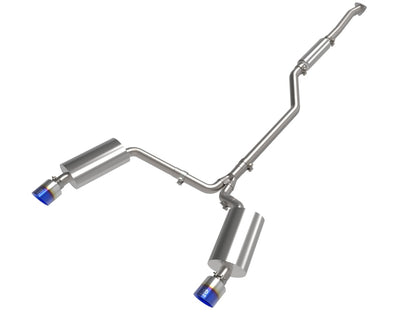 aFe 09-14 Acura TSX L4 2.4L Takeda 2-1/2in to 2-1/4in 304 SS Cat-Back Exhaust System w/BlueFlame Tip 49-36629-L 49-36629-L Photo - Primary