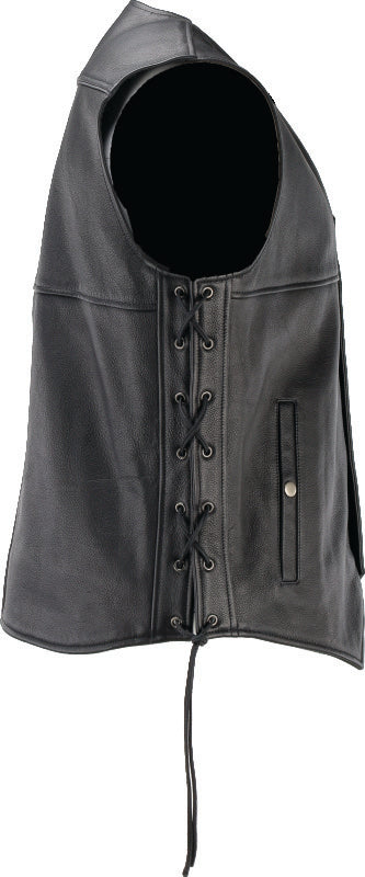 Kuryakyn Leather By River Road Old Skool Leather Vest Black - Large 094433 094433 User 1