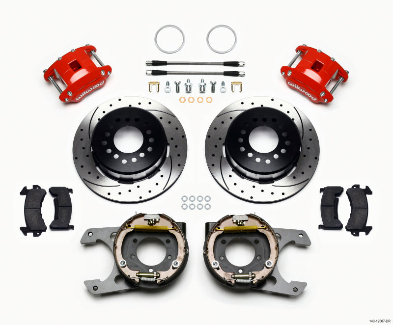 Wilwood D154 P/S P-B Kit Drilled-Red Jeep Dana 35 2.56 Off 5-lug w/ lines 140-12567-DR 140-12567-DR Photo - Primary