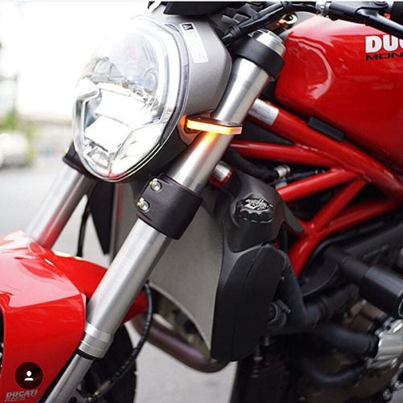 New Rage Cycles 08-14 Ducati Monster 696 Front Turn Signals 696-FS-D 696-FS-D Photo - Primary