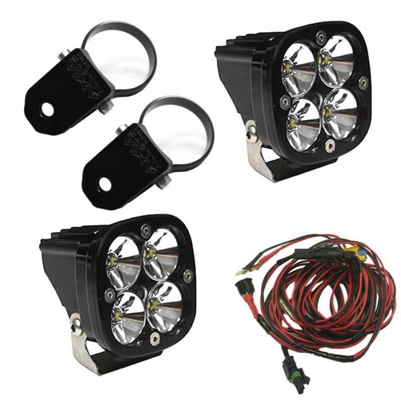 Baja Designs PowerSports Squadron Pro A-Pillar Mount Light Kit Driving Combo Pattern Clear- Universal 497102 Photo - Primary