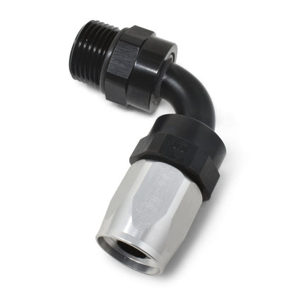 Russell Hose End #6 To #6 Radius Inlet Port 90 Deg Blk/Clr 612463 Photo - out of package