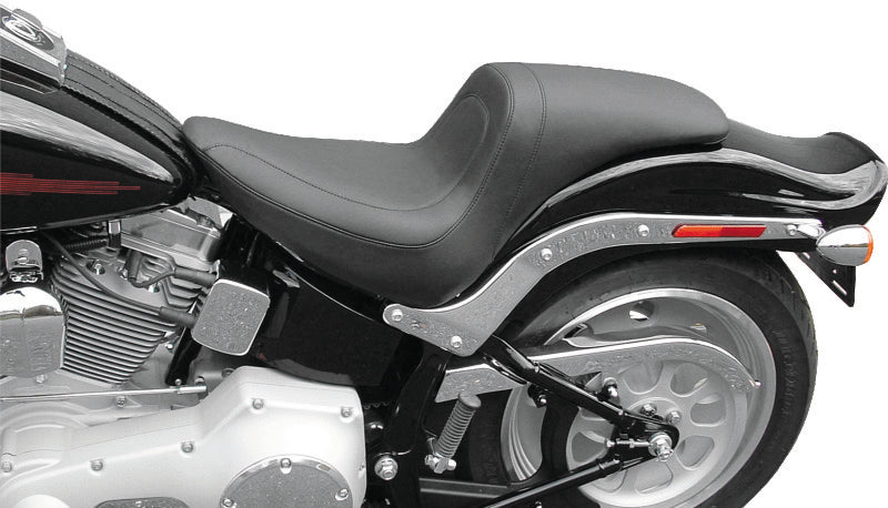 Mustang Motorcycle Mustang 06-17 Harley Softail Wide Tire (200mm) Fastback 1PC Seat - Black 76388 76388 Photo - Primary
