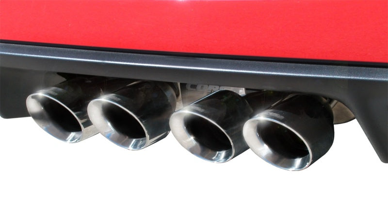 Corsa Performance 2.5" Dual Rear Exit Cat-Back Exhaust System with Twin 3.5" Tips 14470CB Photo - Mounted
